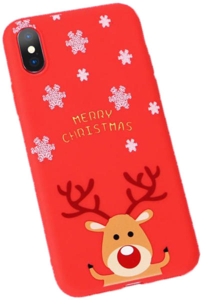 Piros rénszarvasos karácsonyi mintás TPU szilikon tok Apple iPhone 11 Pro