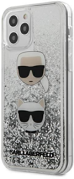 KARL LAGERFELD Husa iPhone 12 Pro Max Karl Lagerfeld Liquid Glitter  Karl&Choupette Argintiu (KLHCP12LKCGLSL) (Husa telefon mobil) - Preturi