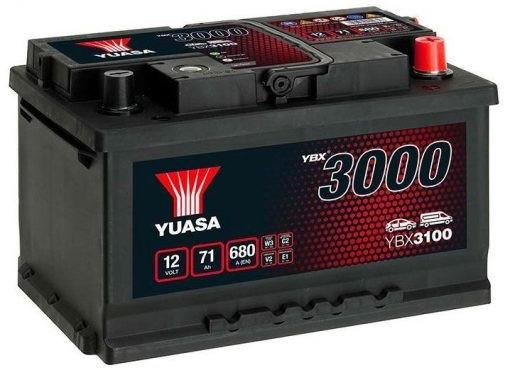 3000 12V 71Ah 680A right+ (YBX3100)