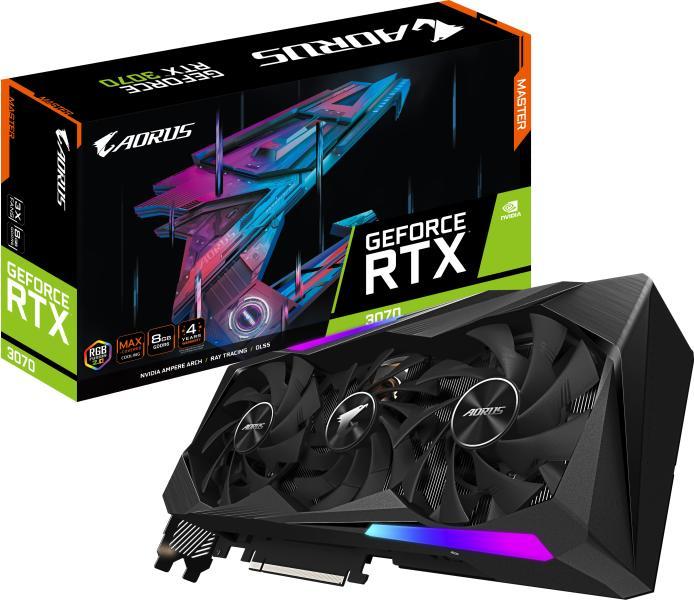 GIGABYTE GeForce MASTER RTX 3070 8GB GDDR6 256bit (GV-N3070AORUS M