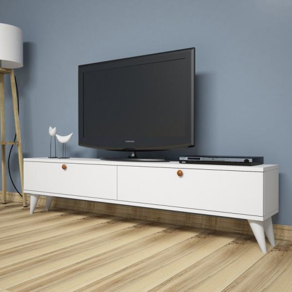 Vásárlás: Puqa Design Paris fehér tv állvány 160 x 35 x 25 cm (835PUQ3020) TV  szekrény árak összehasonlítása, Paris fehér tv állvány 160 x 35 x 25 cm 835  PUQ 3020 boltok