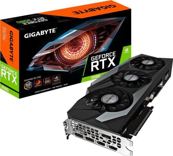 GIGABYTE GeForce RTX 3080 GAMING OC 10G (GV-N3080GAMING OC-10GD) Gigabyte  Видео карти Цени, оферти и мнения, списък с магазини