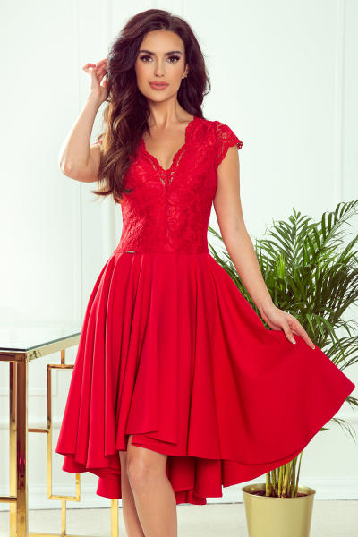 Numoco Официална рокля в червено 300-2nmc-1439 - Червен, размер xxxl, цени  на маркови Дамски рокли