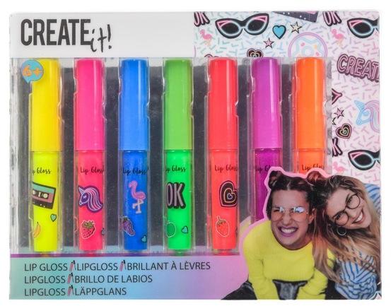 Create it! Ajakfény fénylő neon színekben - 7db (84166)