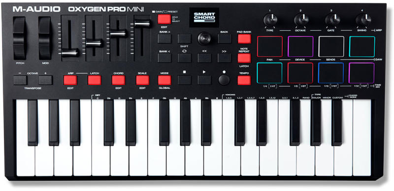 Vásárlás: M-Audio Oxygen Pro Mini MIDI Controller árak összehasonlítása,  OxygenProMini boltok