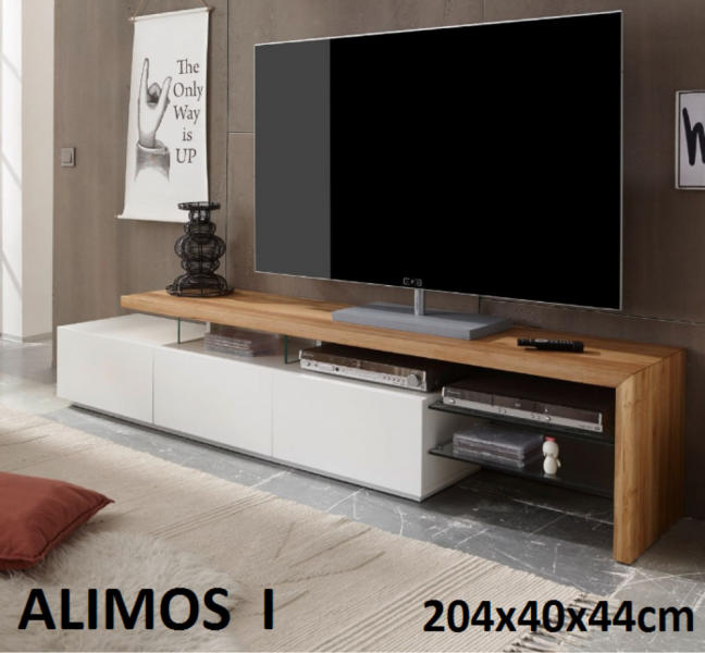 Vásárlás: mc Akcent ALIMOS I TÖLGY-FEHÉR TV Szekrény 204 cm TV szekrény  árak összehasonlítása, ALIMOS I TÖLGY FEHÉR TV Szekrény 204 cm boltok