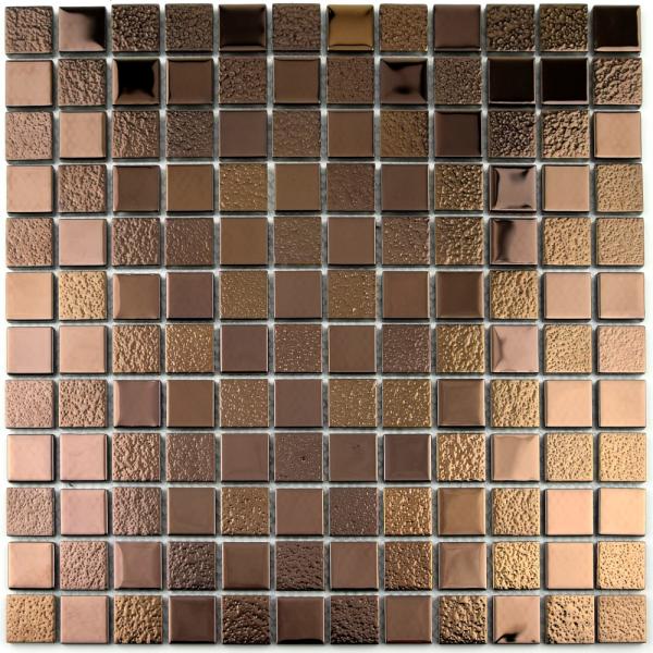 Settimo Mozaic din sticla metalic cupru MGL035 (MI168) (Gresie, faianta) -  Preturi