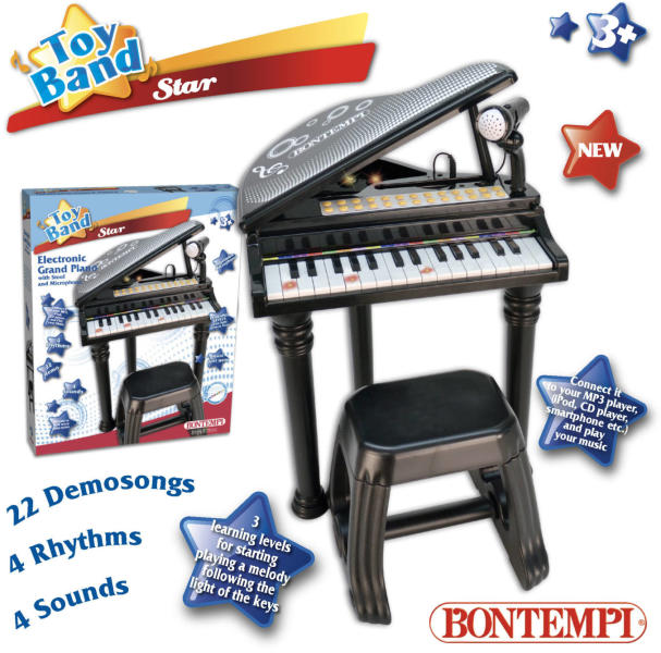 Vásárlás: Bontempi Elektronikus Baby Grand zongora székkel és mikrofonnal  (103000) Játékhangszer árak összehasonlítása, Elektronikus Baby Grand  zongora székkel és mikrofonnal 103000 boltok