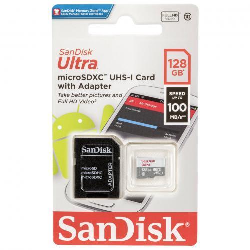 SanDisk microSDXC 128GB C10/UHS-I/U1 (SDSQUNR-128G-GN3MA/186560) (Card  memorie) - Preturi