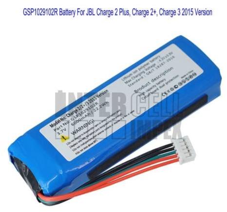 Charge 2 Charge 2 plus Charge 3 (2015) GSP1029102R 3.7V 6000mAh 30mm x 96mm  Li-Polymer akku/akkumulátor