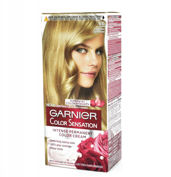 Garnier Vopsea de par permanenta Garnier Color Sensation 8.0 Luminous Light  Blonde, 110ml (Vopsea de par) - Preturi