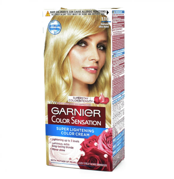 Garnier Vopsea de par permanenta Garnier Color Sensation 110 Diamond Ultra  Blond, 110ml (Vopsea de par) - Preturi