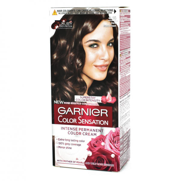 Garnier Vopsea de par permanenta Garnier Color Sensation 4.15 Dark Ruby  Brown, 110ml (Vopsea de par) - Preturi