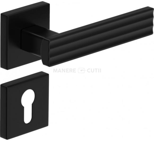 MET GAL RK. C3 MALIBU mâner uşă / broască Neagră cu butuc (2036K18675) ( Clanta usa) - Preturi