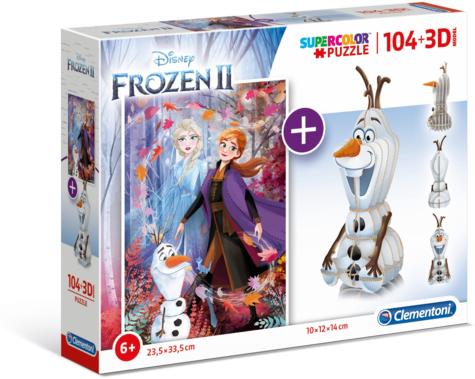 Disney - Jégvarázs + 3D-s Olaf modell 104 db-os (20170)