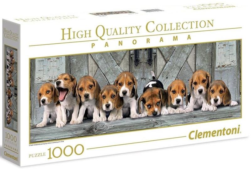 Beagle kiskutyák panoráma puzzle 1000 db-os (39435)