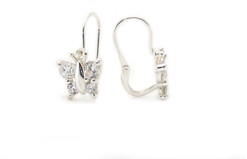 Vásárlás: Ezüst Fehér köves ezüst pillangó gyermek fülbevaló Fülbevaló árak  összehasonlítása, Fehérkövesezüstpillangógyermekfülbevaló boltok