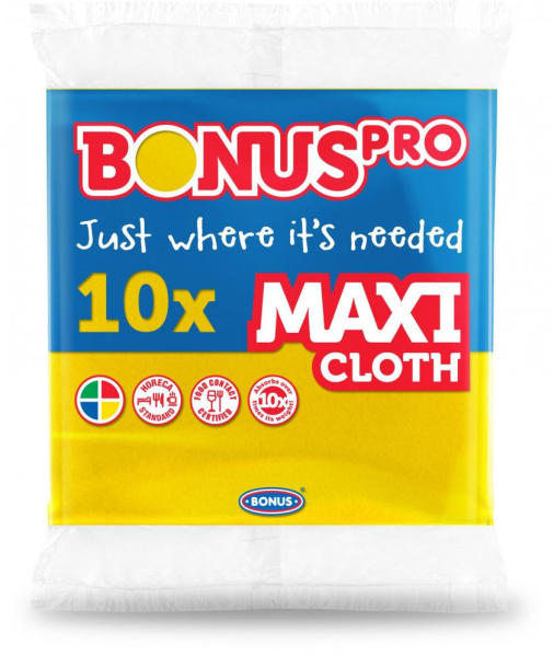 PRO MAXI általános törlőkendő sárga 38x40cm 10 darabos (B297)