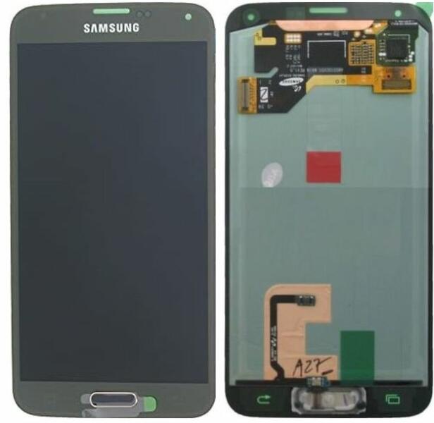 Galaxy S5 G900F - LCD Kijelző + Érintőüveg (Copper Gold) - GH97-15959D,  GH97-15734D Genuine Service Pack, Gold