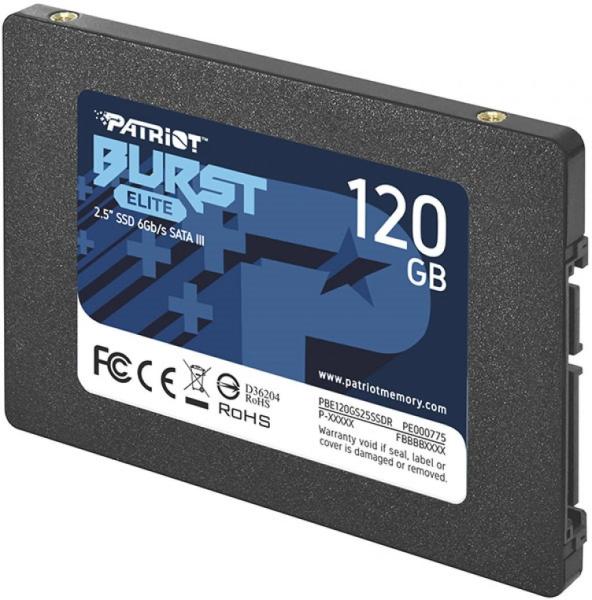 Patriot 2.5 Burst Elite 120GB SATA3 (PBE120GS25SSDR) Вътрешен SSD хард диск  Цени, оферти и мнения, списък с магазини, евтино Patriot 2.5 Burst Elite  120GB SATA3 (PBE120GS25SSDR)