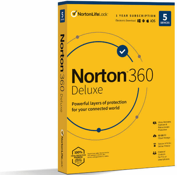 Norton 360 Deluxe 50GB HUN (1 User/5 Device/1 Year) (21416689)