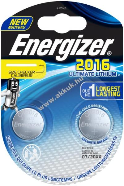 Vásárlás: Energizer Ultimate Lithium CR2016 elem 2db/csom Egyszer  használatos elem árak összehasonlítása, Ultimate Lithium CR 2016 elem 2 db  csom boltok