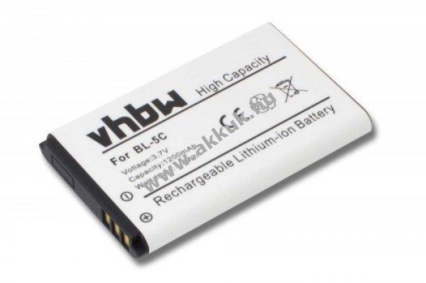 VHBW Helyettesítő akku Nokia típus BL-5C 1200mAh Li-Ion vásárlás, olcsó  Mobiltelefon akkumulátor árak, akciók