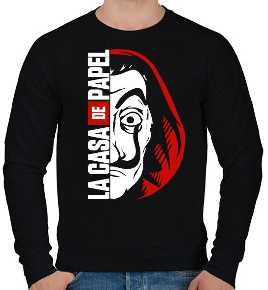 LA CASA DE PAPEL - A nagy pénzrablás - Férfi pulóver - Fekete (4261500)
