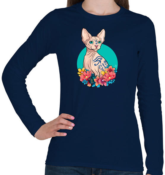 Vásárlás: printfashion Egyiptomi macska - Női hosszú ujjú póló - Sötétkék  Női pulóver árak összehasonlítása, Egyiptomi macska Női hosszú ujjú póló  Sötétkék boltok