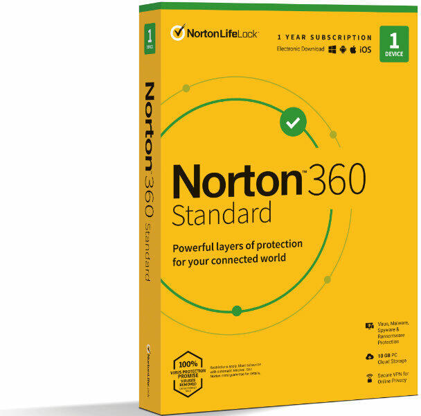 Vásárlás: Symantec Norton 360 Standard 10GB HUN (1 User/1 Device/1 Year)  (21416707) Vírusirtó árak összehasonlítása, Norton 360 Standard 10 GB HUN 1  User 1 Device 1 Year 21416707 boltok