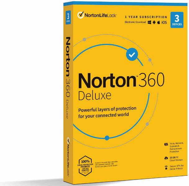 Norton 360 Deluxe 25GB HUN (1 User/3 Device/1 Year) (21416696)