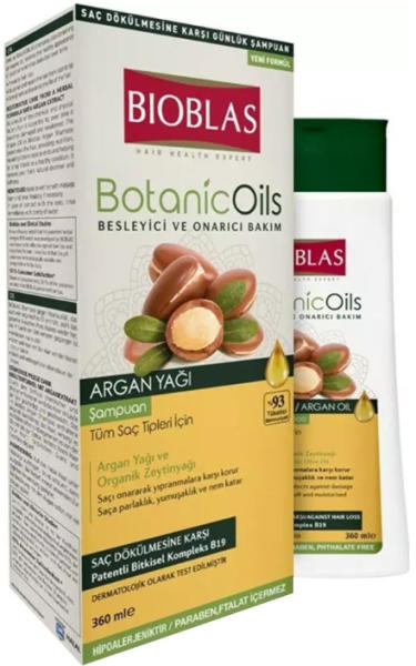 Bioblas шампоан за коса, Argan Oil, Против косопад с арганово масло за  всички типове коса, 360мл Шампоани Цени, оферти и мнения, списък с  магазини, евтино Bioblas шампоан за коса, Argan Oil, Против