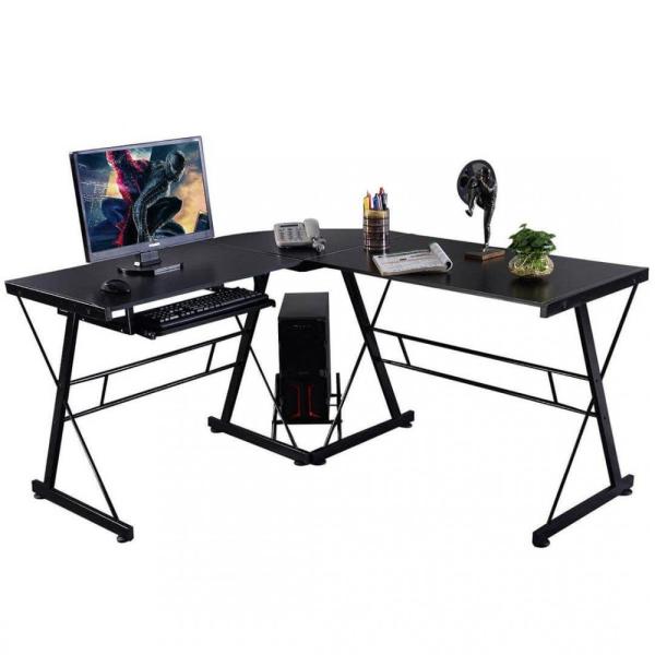 Vásárlás: L alakú, sarok íróasztal - fekete Íróasztal árak  összehasonlítása, L alakú sarok íróasztal fekete boltok