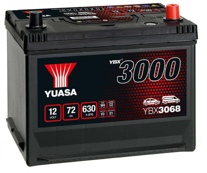 YUASA 3000 72Ah 630A right+ (YBX3068) vásárlás, Autó akkumulátor bolt árak,  akciók, autóakku árösszehasonlító