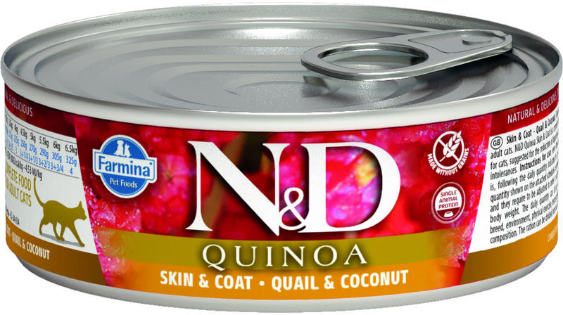 Adult Quinoa Skin & Coat quail & coconut tin 80 g