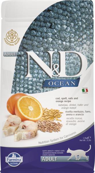 Adult Ocean cod, spelt oats & orange 1,5 kg