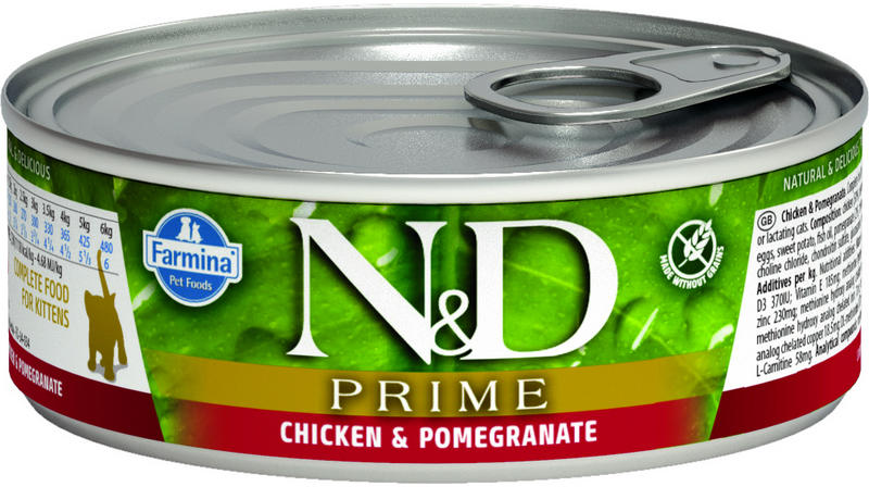 Prime Kitten chicken & pomegranate 80 g