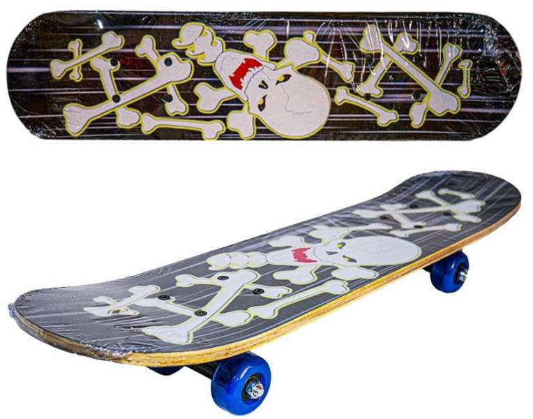 Placa skateboard din lemn, pentru copii, model multicolor, 60 x 15 cm  (NBN0002406) (Skateboard) - Preturi