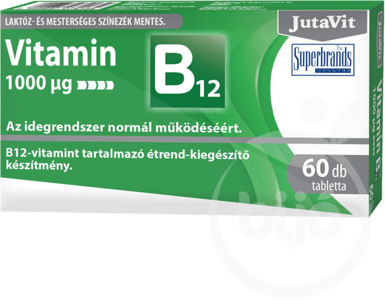 Vásárlás: JutaVit B12 Vitamin 60 db Táplálékkiegészítő árak  összehasonlítása, B 12 Vitamin 60 db boltok