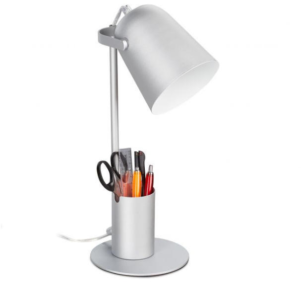 Vásárlás: Modern asztali lámpa tolltartóval ezüst 10032654_sb Asztali lámpa  árak összehasonlítása, Modern asztali lámpa tolltartóval ezüst 10032654 sb  boltok
