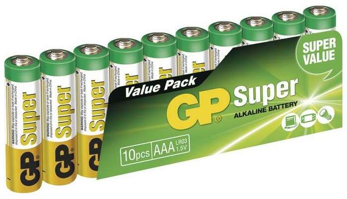 EMOS 10 buc Baterie alcalină AAA GP SUPER 1, 5V (EMS054) (Baterii de unica  folosinta) - Preturi