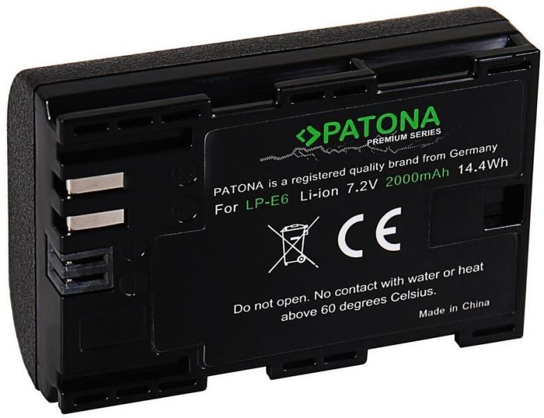PATONA - Baterie Canon LP-E6 2000mAh Li-Ion Premium (IM0385) (Acumulator  foto - video) - Preturi
