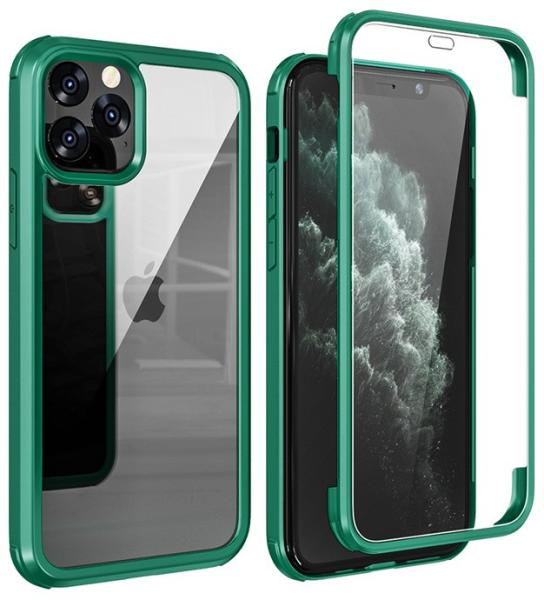 Husa iPhone 7 / 8 / SE 2 (2020) - Protectie 360 grade Prime cu Sticla fata  + spate Verde (Husa telefon mobil) - Preturi