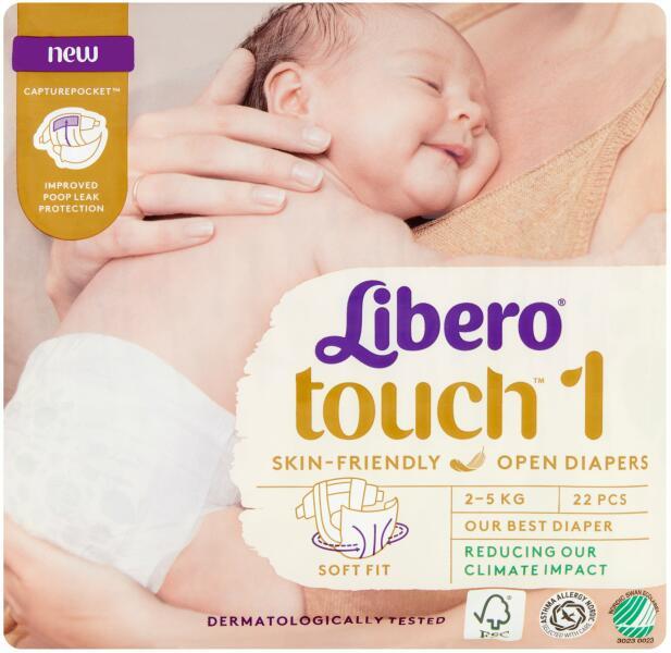 Vásárlás: Libero Touch 1 Newborn 2-5 kg 22 db Pelenka árak  összehasonlítása, Touch 1 Newborn 2 5 kg 22 db boltok
