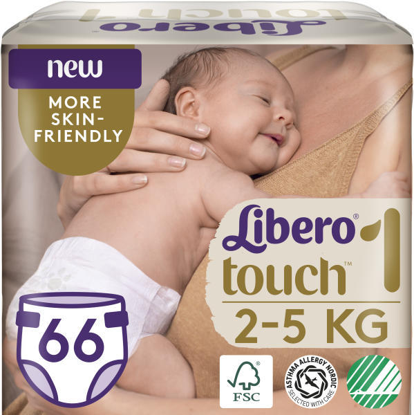 Vásárlás: Libero Touch 1 Newborn 2-5 kg 66 db Pelenka árak  összehasonlítása, Touch 1 Newborn 2 5 kg 66 db boltok