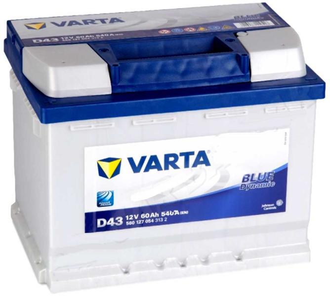 VARTA D48 Blue Dynamic 60Ah 540A left+ Asia (560 411 054) (Acumulator auto)  - Preturi