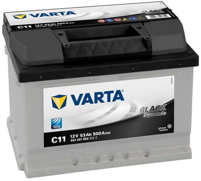 VARTA C11 Black Dynamic 53Ah EN 500A right+ (553 401 050) (Acumulator auto)  - Preturi