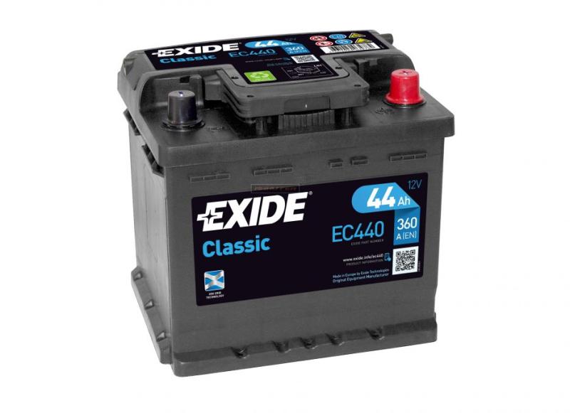 Exide Classic 44Ah 360A right+ (EC440) (Acumulator auto) - Preturi
