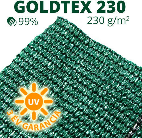 Árnyékoló háló, belátásgátló GOLDTEX230 1 m x 50 m zöld (28527) - koi-farm