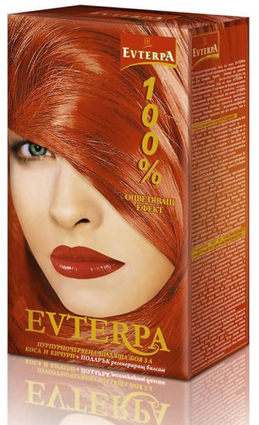 Evetra боя за коса, пурпорночервена щадяща косата Бои за коса, оцветители  за коса Цени, оферти и мнения, списък с магазини, евтино Evetra боя за коса,  пурпорночервена щадяща косата